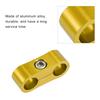 X AUTOHAUX 3pcs Car AN4 11mm Hose Separator Clamp Hose Clamp Fuel Line Connector Aluminum Alloy Blacket Gold Tone
