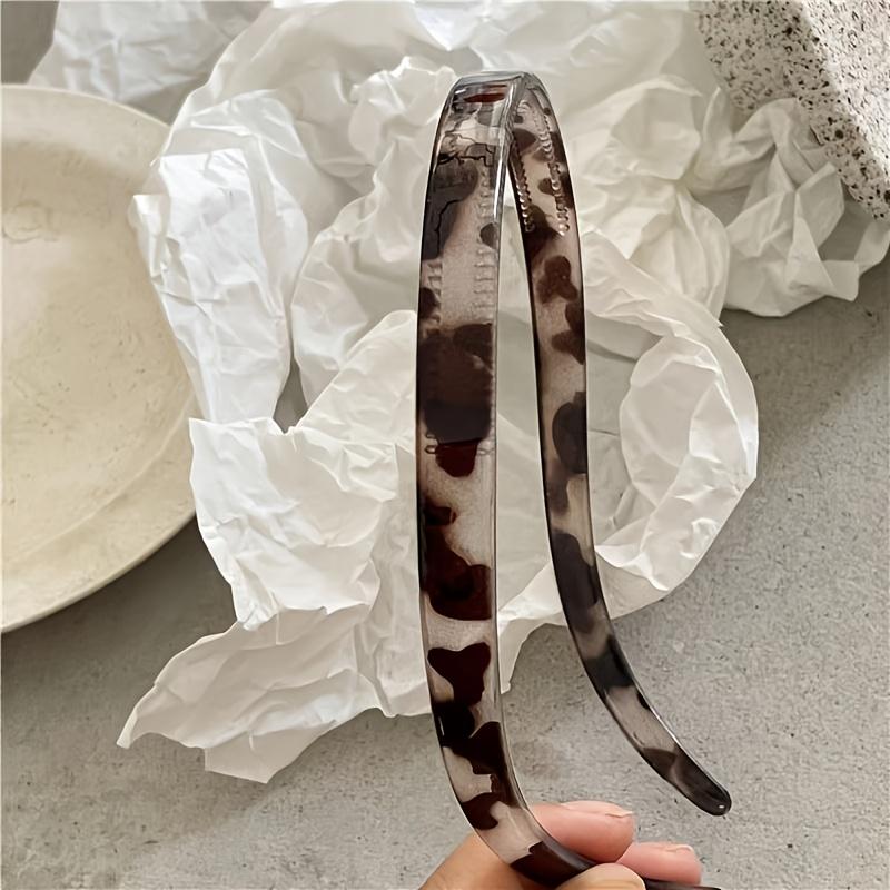 A Women S Amber Leopard Print Headband, a Must-Have for Stylish Retro Looks in Spring And Summer, Perfect for Travel, Home, Bathing Amber Black