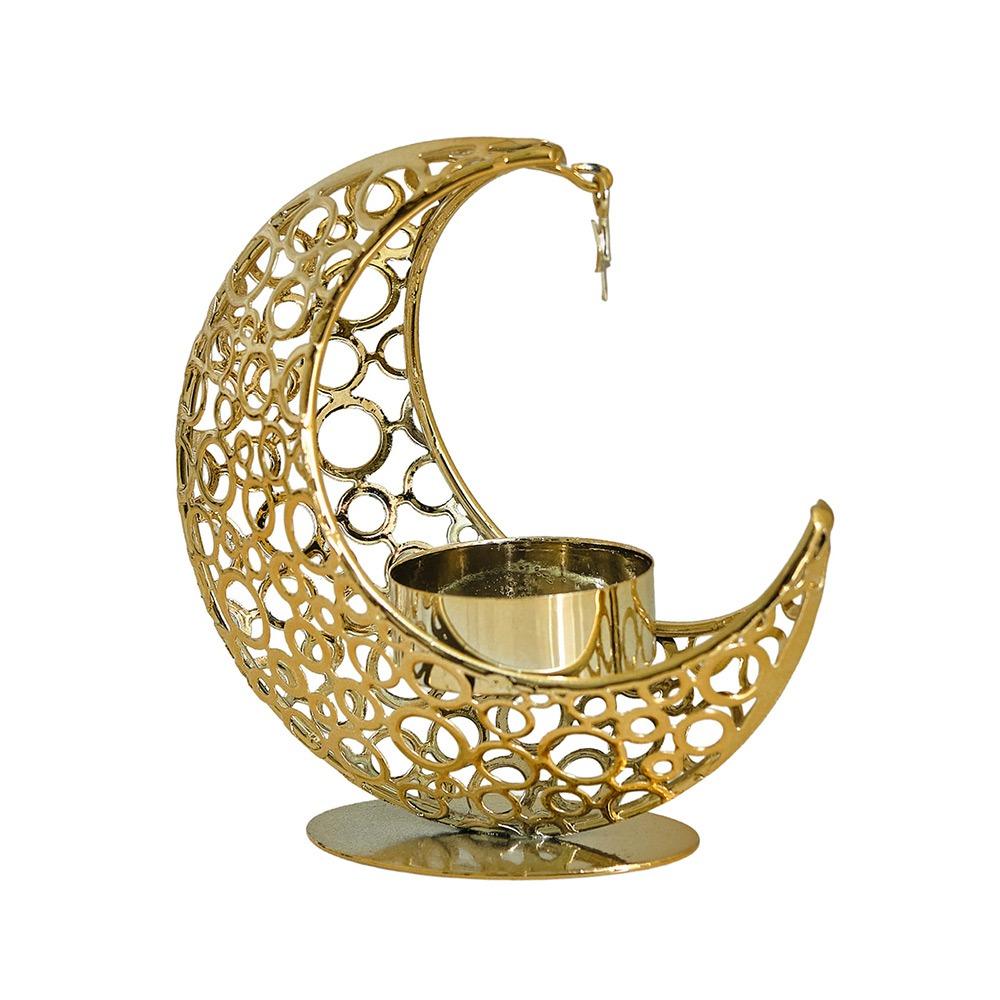 Eid Al-Fitr Metal Incense Burner Gold Silver Black Tea Light Cup Stand  Ramadan Decoration