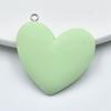 Large Peach Heart Resin Pendant Keychain - DIY Jewelry Accessory