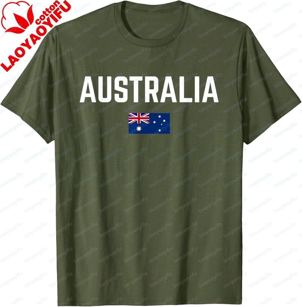 For Australian Flag Day Tshirt Unisex And Unisex Short Sleeves Breathable And Comfortable Cotton Personalized Clothing