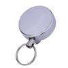 60cm Retractable Pull Chain Recoil Key Ring Keychain Belt Clip Metal Card Holder