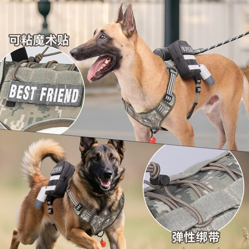 Imbracatura a pettorina per cani Heavy-Duty con sistema Molle per cani di taglia grande, per passeggiate all'aperto, controllo