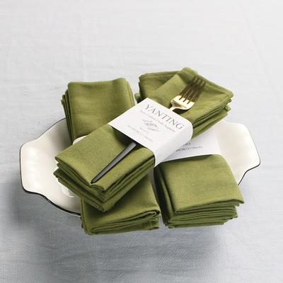 12PCS 30x45cm Table Cloth Napkins Cotton Durable Fabric Reusable Uniform Color For Kitchen Dining Wedding Decoration