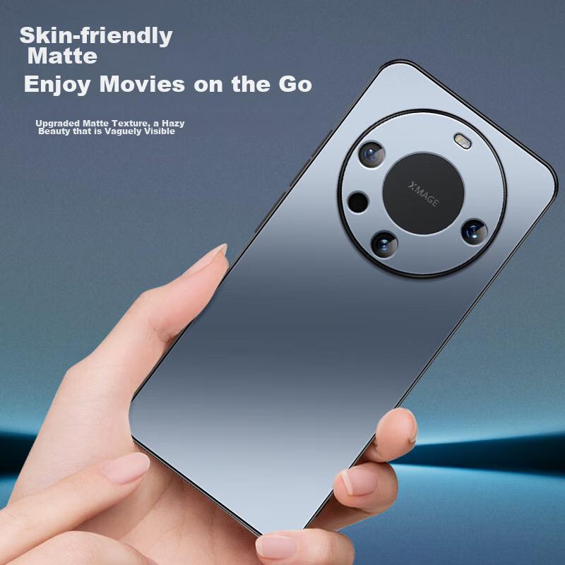 Huawei Mate60 Pro Phone Case, AG Frosted Full Coverage, Real Machine Feel, Simple Luxury Style, Shockproof,n, Graphite Black