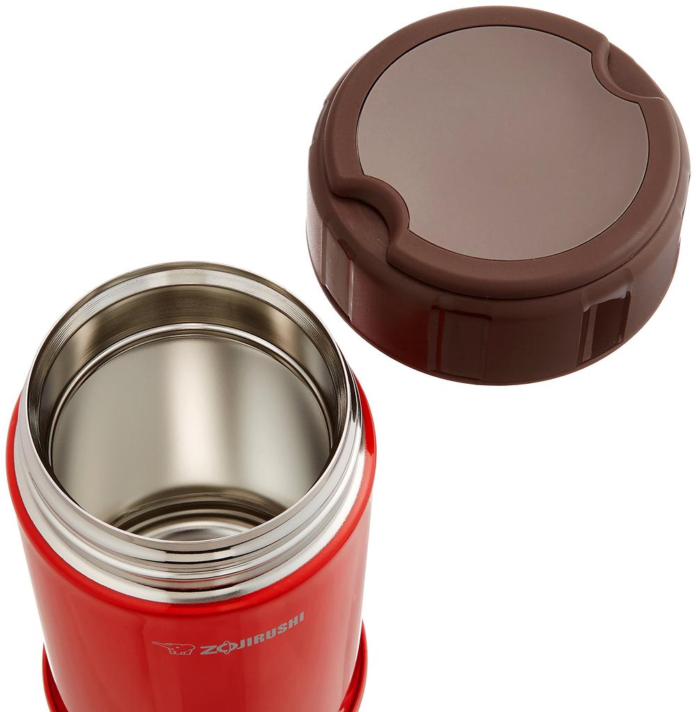 Zojirushi Stainless Steel Cook Food Automatic Heat and Cold Cooking Insulated Lunch Tomato & Jar, Insulation, Jar, 750ml, Red, SW-JA75-RV