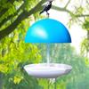 Kuppel Vogelfutterspender mit Dach Wetterfeste Kuppel Kolibri Wasserspender Hängbar Outdoor Vogelbad Futterspender Schale für Garten Hof