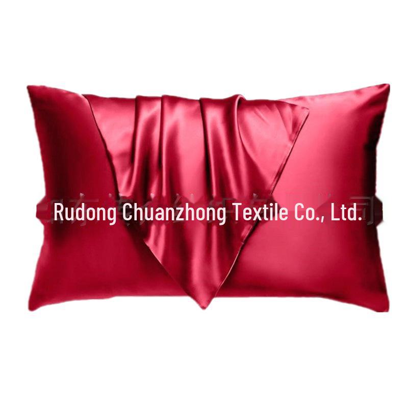 Multi-color Satin Imitation Silk Pillowcase Pair for Trade