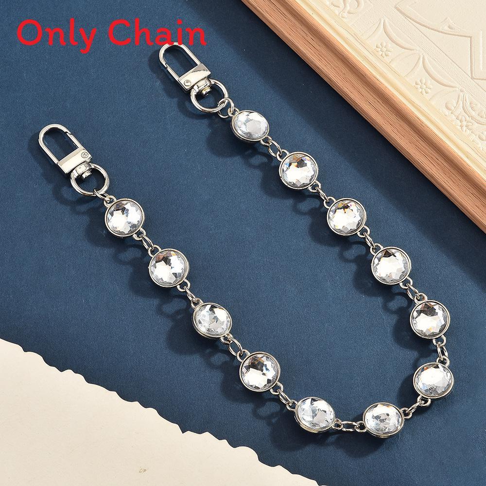 Water Diamond Bag Chain With Removable Strap For Elegant Evening Clutches