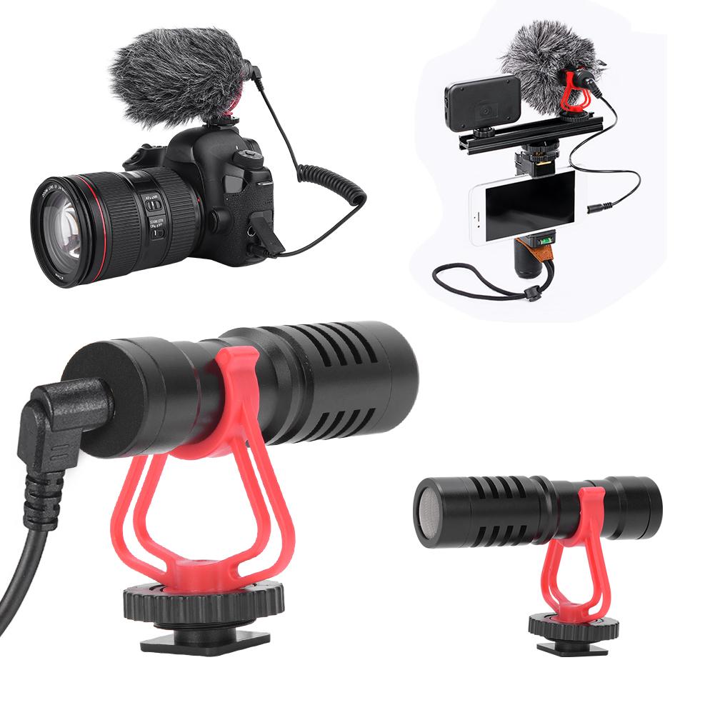 Professional Condenser Cardioid Microphone Recording Interview Mobile Phone Live MIC for DSLR Camera