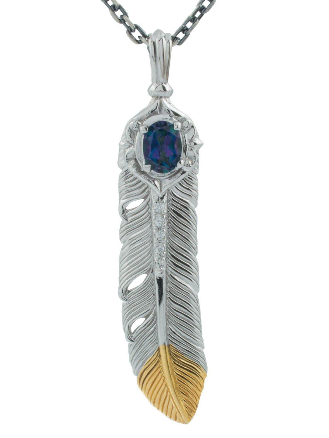 

ArtemisClassic Icarus Feather Pendant Silver Accessories Brand Jewelry Silver Silver 925 Necklace [Artemis Classic] (Large) ac-acp0291 Men s срібний