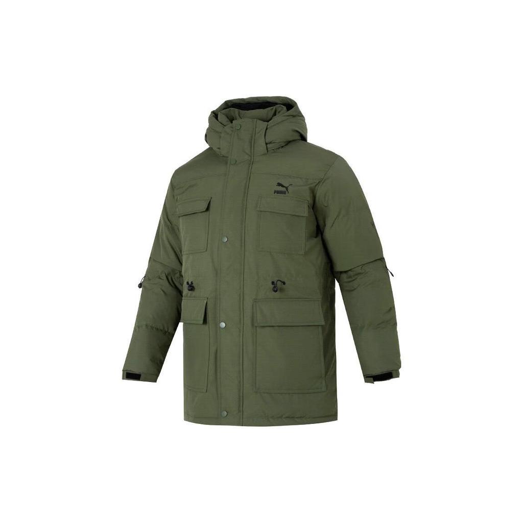 PUMA Casual Outdoor Warm-up Jacket Unisex Jackets Military-Green 539760-95