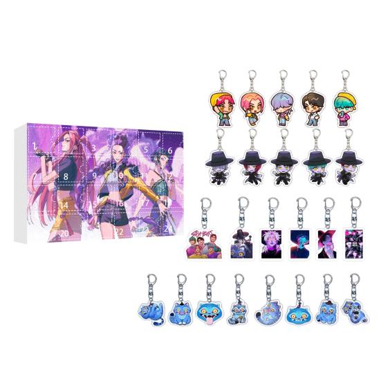 Advent Calendar 2025 24 Days Christmas Countdown Calendar with 24 Keychain Toys Gifts for Kids Adult Teens