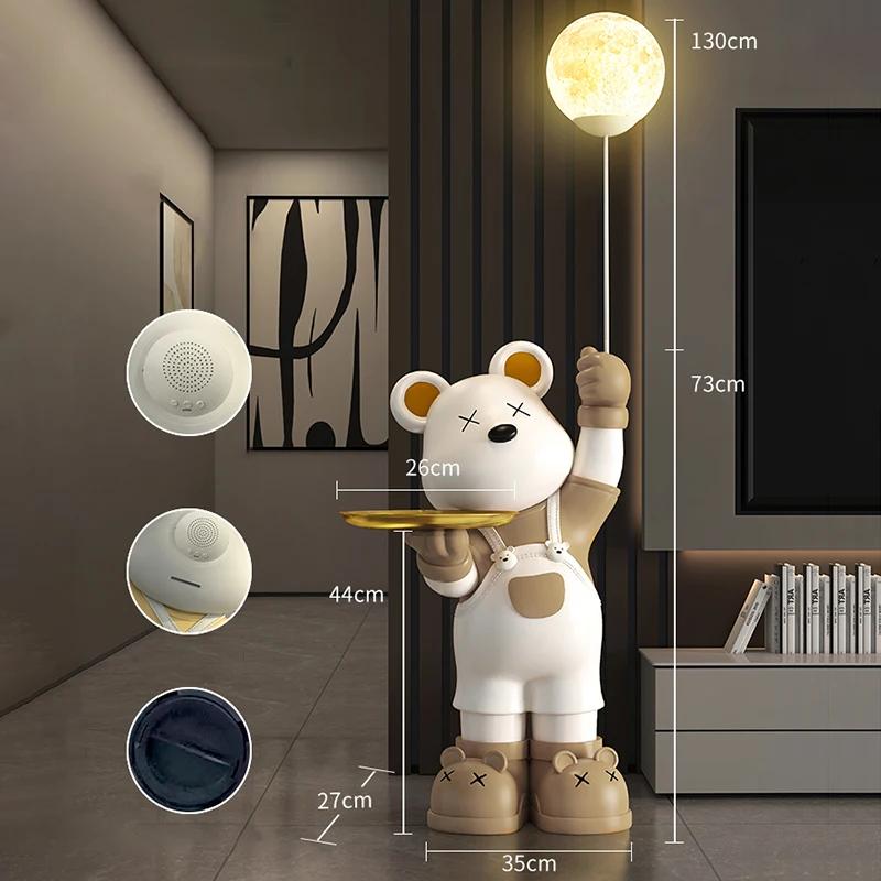 Groot Living Room Bear Figurines Night Light Luxury Ornaments Bluetooth Speaker Tray Storage Piggy Bank Home Decorations Gifts