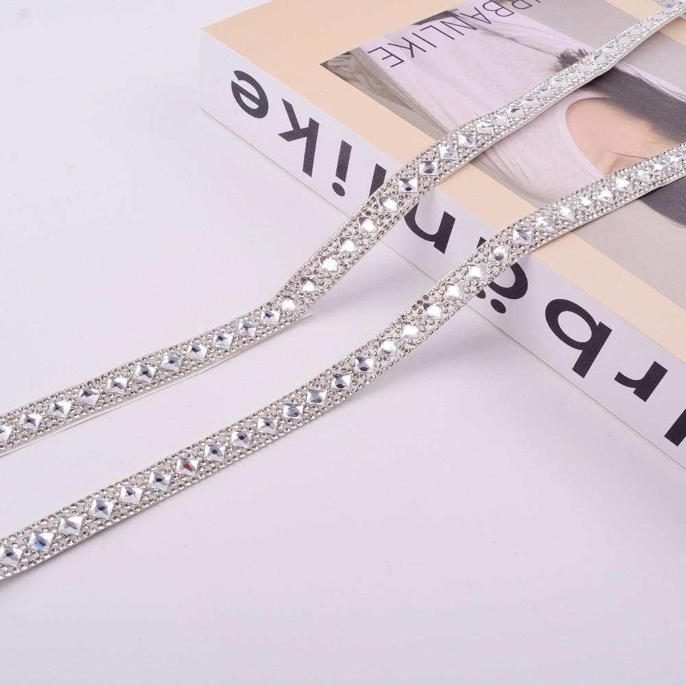 Self Adhesive Crystal Rhinestone DIY Rhinestone Tape Apparel Trim Garment Decoration Garment Decor E