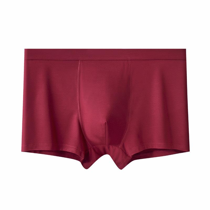 Plus Size Men's Spring and Summer Solid Color High Elasticity Seamless Comfortable Briefs