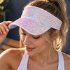 Rhinestone Decor Rhinestone Sun Visor Hat Shiny Top Hat Visor Bling Baseball Cap  City Walking