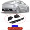 For Tesla Model Y Juniper 2025 Rear Bumper Side Corner Diffuser Lip Splitters Lower Corner Spoiler Aprons Wrap Angle Accessories