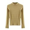 Women's Slim Fit Faux Cashmere Turtleneck Long Sleeve Top with Soft Fleece for Autumn/Winter