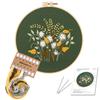 DIY Embroidery Material Kit Floral Pattern Printed Simple Cross Stitch Punch Needle Set Handwork Needlework Craft Painting Decor