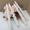 DIY Snake shaped Rose Long Rod Cylindrical Candle Mold Handmade New Pattern Relief Cement Gypsum Mold Used for Home Decoration
