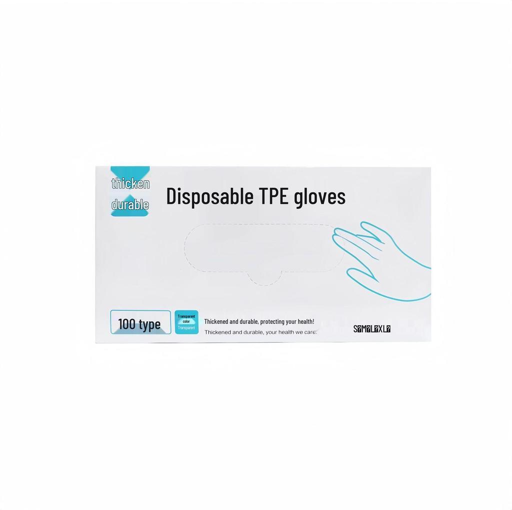 Food Grade Transparent TPE Disposable Catering Gloves - Thickened for Commercial and Household Use