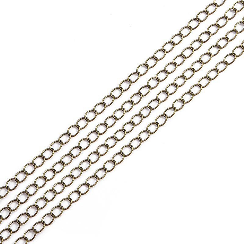 

Железная удлинительная цепочка для ожерелья и браслета для самодельных ювелирных изделий 2.5mm, 5 meters/package