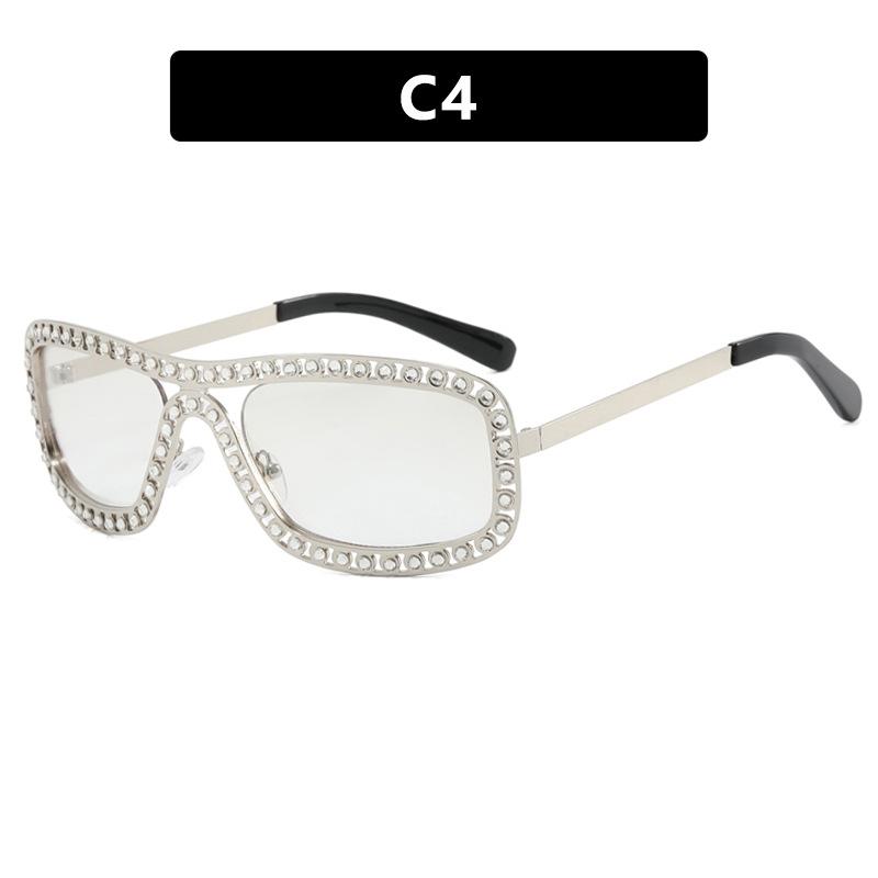 Luxury Oval Sunglasses with Crystal Rhinestones for Women Elegant Party Vacation Diamond-Studded Sunglasses UV Protection