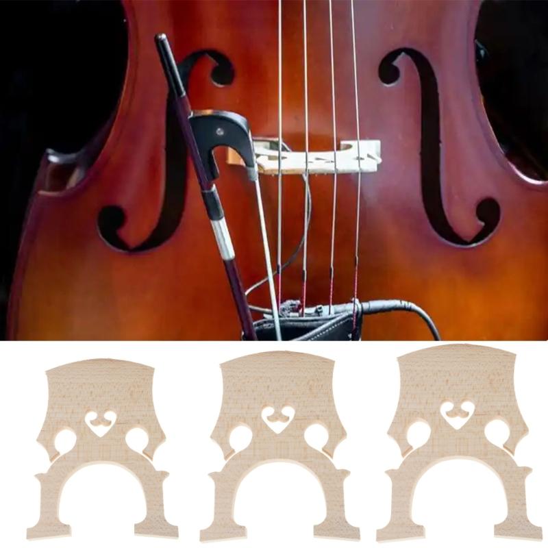 Wood Cello Bridge Musical Accessories Ergonomic Cello Bridge for 1/2 3/4 4/4 Instruments Superior Tone Projection Design