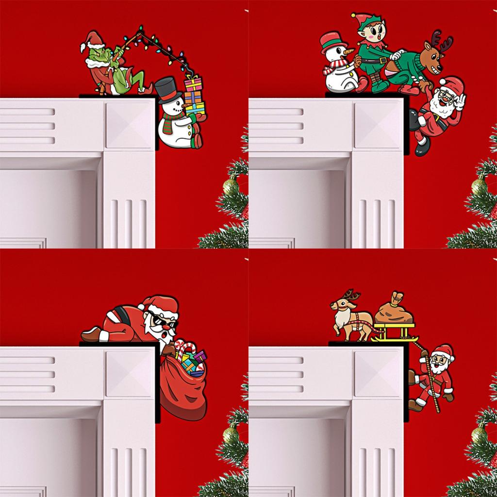 Samolepka spínače Santa Clause Rozvržení Rodinný pokoj Zásuvka Dekorace Samolepka na zeď Vánoční dekorace Dávání dárků