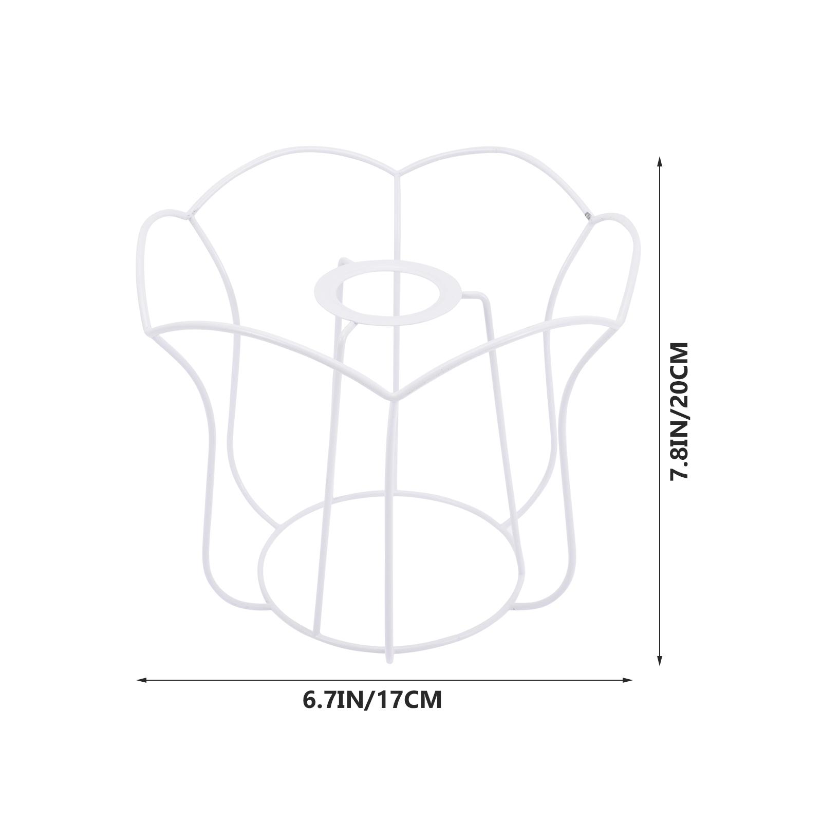 

Каркас абажура из железной проволоки E27 Патрон для лампы Настольное кольцо-фиксатор Держатель абажура Прикроватный кронштейн-подставка Клетка-крышка