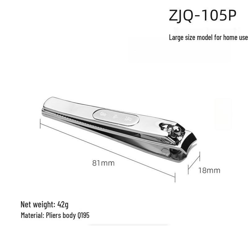 Zhang Xiaoquan Arc-Shaped Stainless Steel Nail Clippers with Foot File, Single Pack for Home Use.