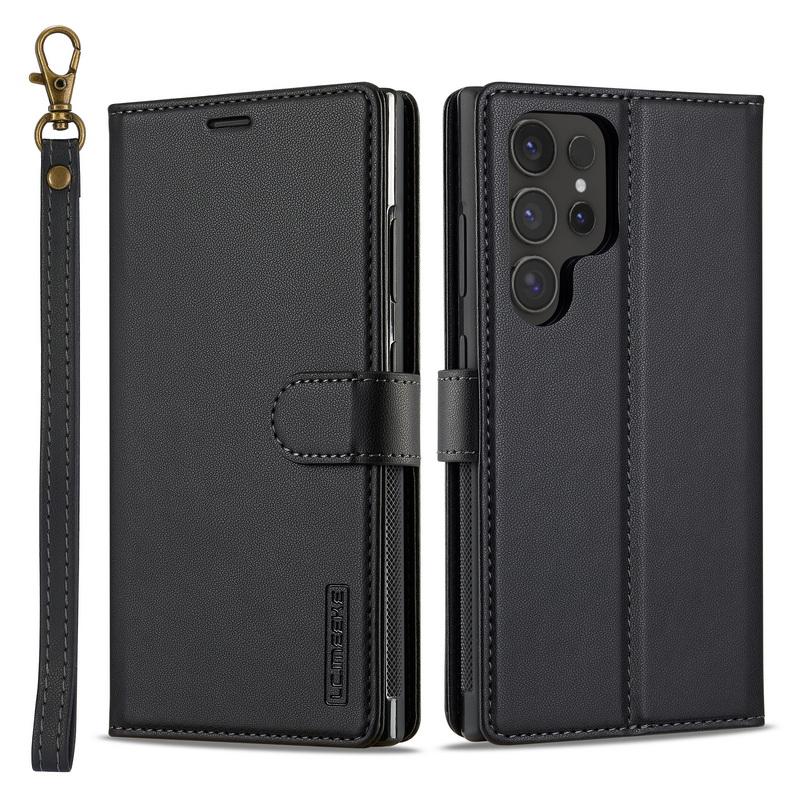 

Magnetic Leather Flip Wallet Case For Samsung S26 Ultra S25 Edge S24 S23 Plus S22 S21 FE A15 A16 A17 A35 A36 A37 A54 A55 A56 A57 5G Card Holder Cover For Samsung S26 чёрный