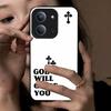 Retro Cross Letter Print Phone Case for Xiaomi Redmi 15C 4G 15 5G POCO C85 Acrylic TPU Hybrid Shockproof Cover