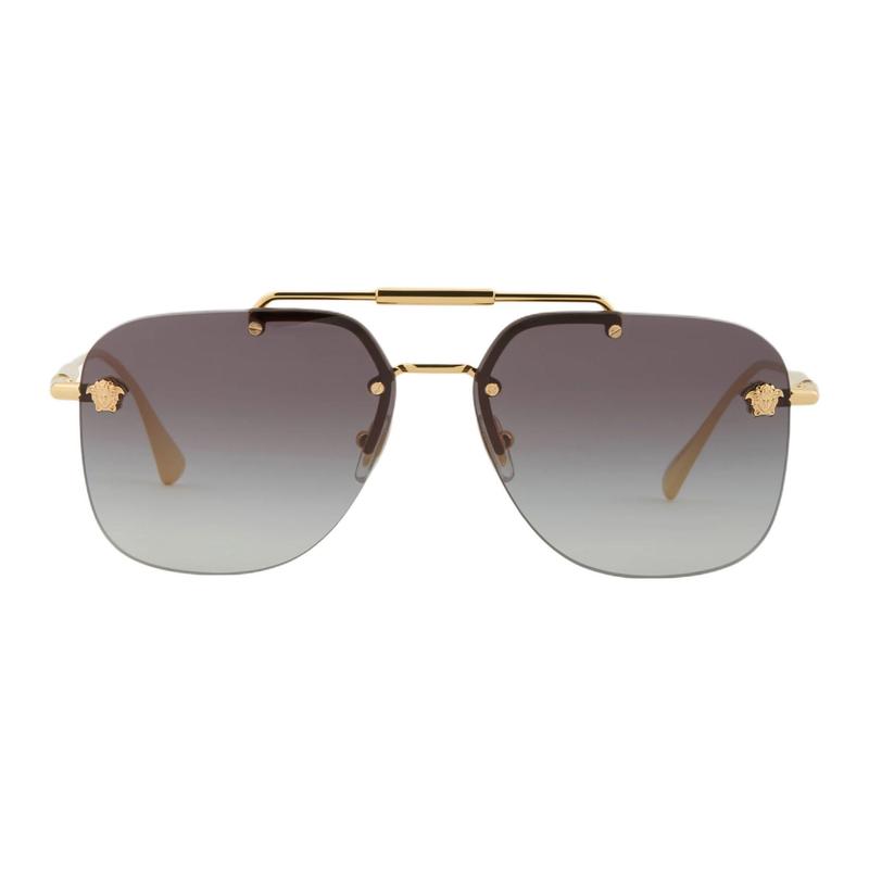 Versace Brand LOGO Design Metal Pilot Style Sunglasses Women's Gold 55942754 100322520719500-gold 60
