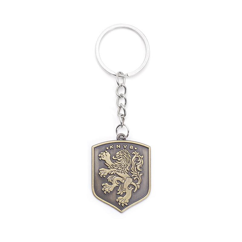 2026 Soccer Team Badge Keychain, National Team Zinc Alloy Key Ring with World Cup Logos, Durable Metal Car Accessories for Football Fans