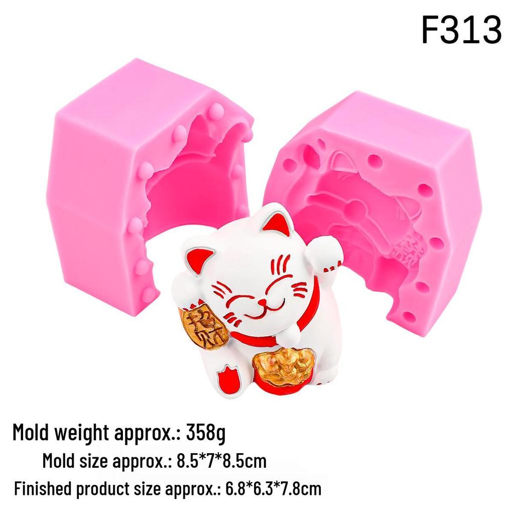 New Year Lucky Cat Money Box Ornament & Cake Decoration Mold