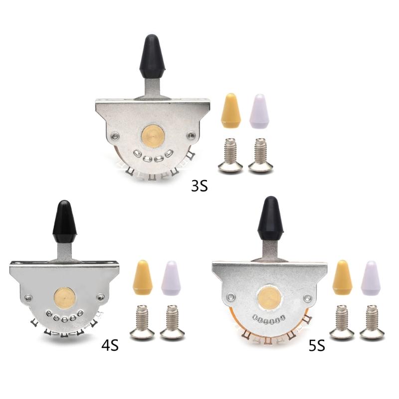 Heavy Duty 3/4/5 Way Electric Guitar Pickup Lever Switch Guitar Pickup Selector Switch for Guitar with 3 Plastic Tip