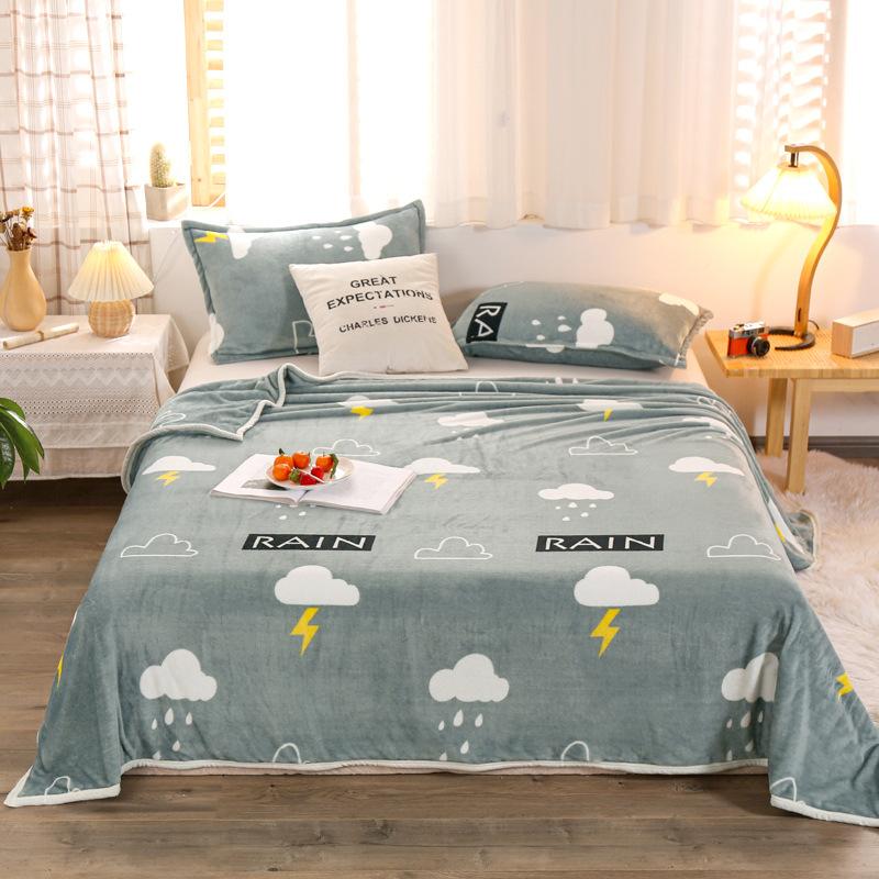 Thick Milk Velvet Blanket Double Bed Bedding Soft and Skin Friendly Home Textile Multiple Styles To Choose From Machine Washable Not Easy Shed Hair
