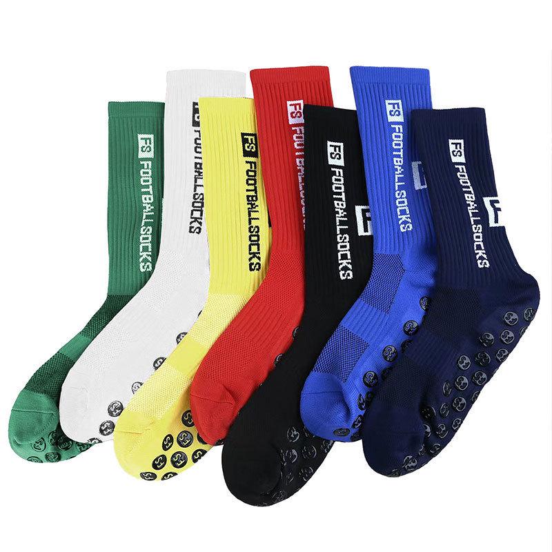 FS Glue Non-Slip Mid-Calf Breathable Sweat-Wicking Football Socks for Men and Women
