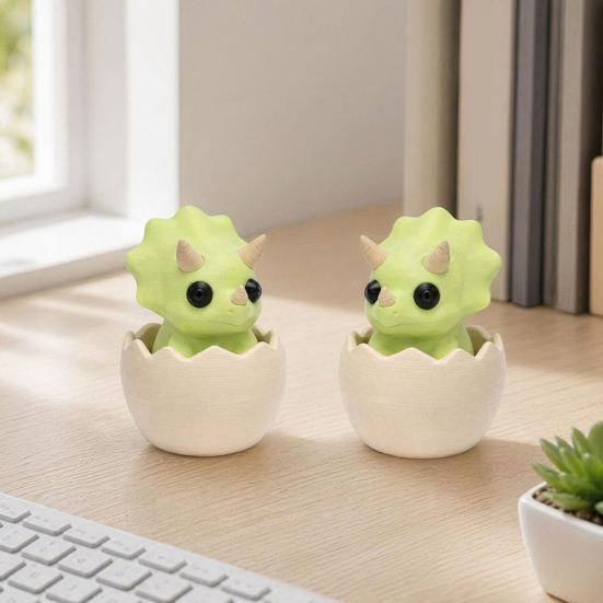 huaqianguhh Dinosaur Egg Clicker Fidget Toy, 3D Printed Dino Eggshell Finger Clicker, Pocket Size Push Button Toy for Anxiety Stress Relief