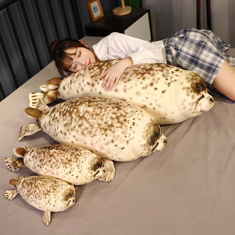 Spotted Seal Plush Toy - Large Marine Life Ragdoll Pillow