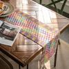 Table Flag Cotton Hemp Red Love Wedding Color Weaving Natural Material American Festival Party Dining Table Decoration