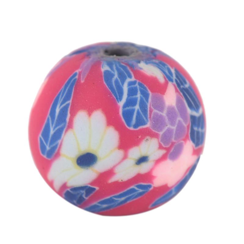 Buy 50Pcs Unique Design Practical Clay Round Beads Durable In Use at