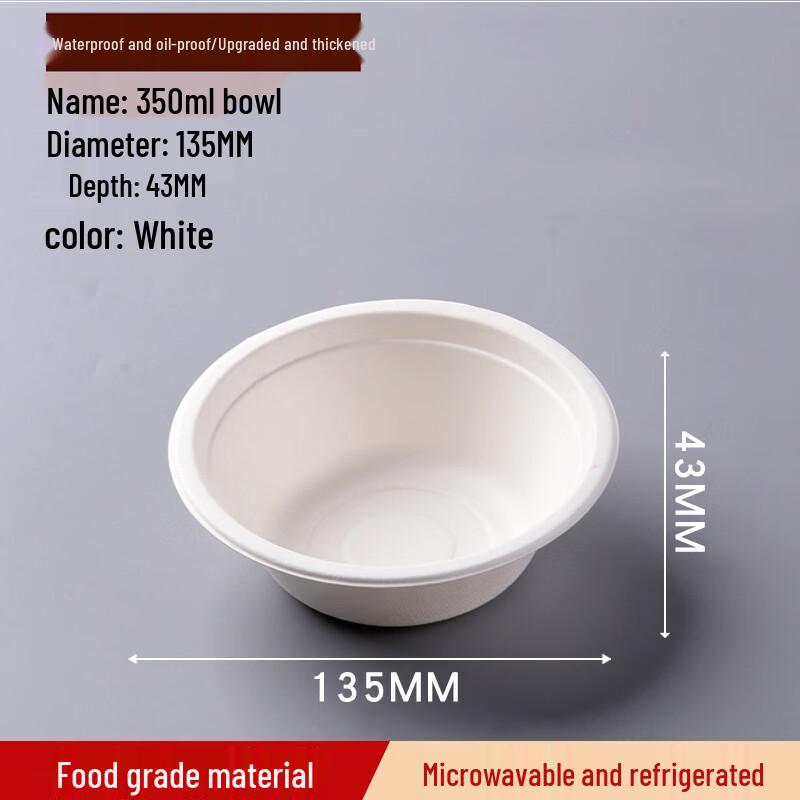 COFLYEE Einwegteller & Schüsseln aus Zuckerrohrzellstoff