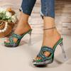 Fashion Summer New 2024 Women Comfortable High Heels Sandals Women Hollow Casual Fashion Beach Shoes Slip On Casual Outdoor Sandals