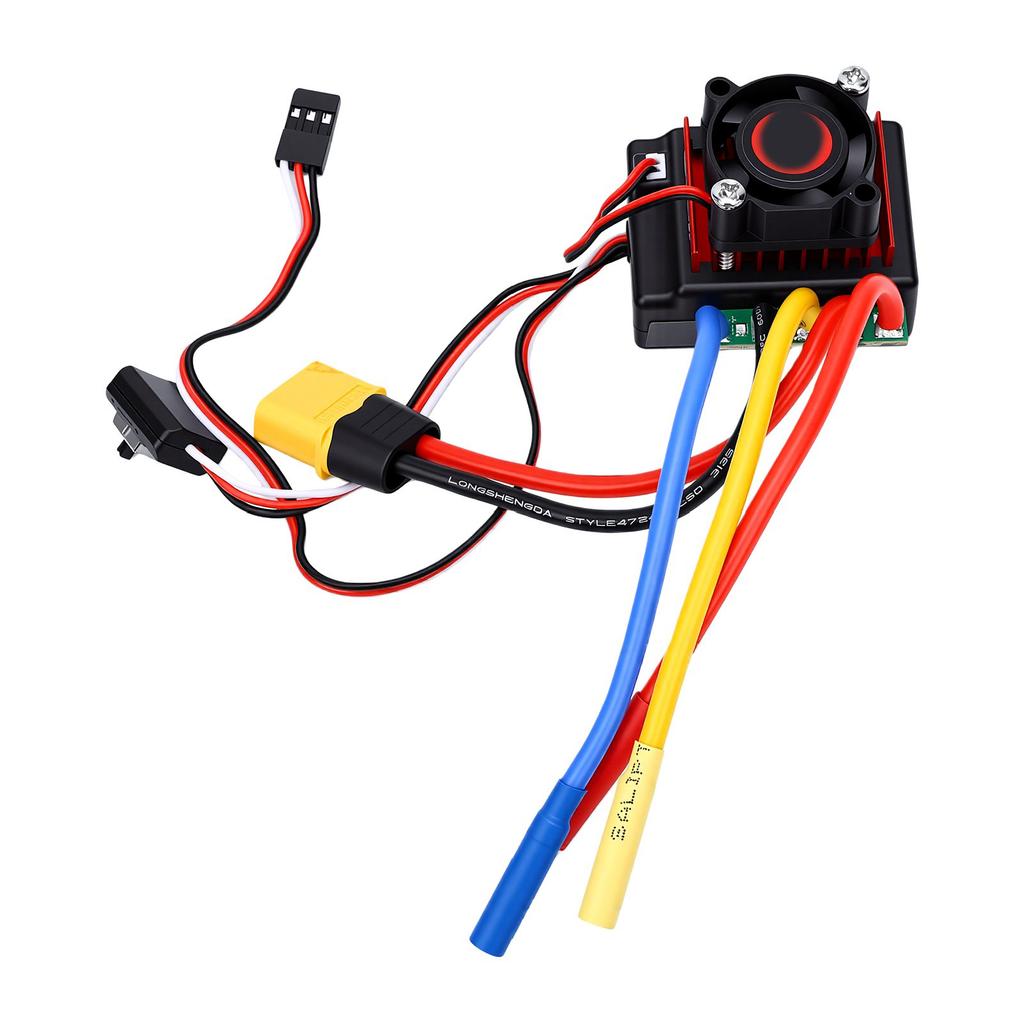 60A Brushless ESC for RC Car Boat Water Proof ESC with Overheat Protection XT60 Connector 4.0mm Banana Plug