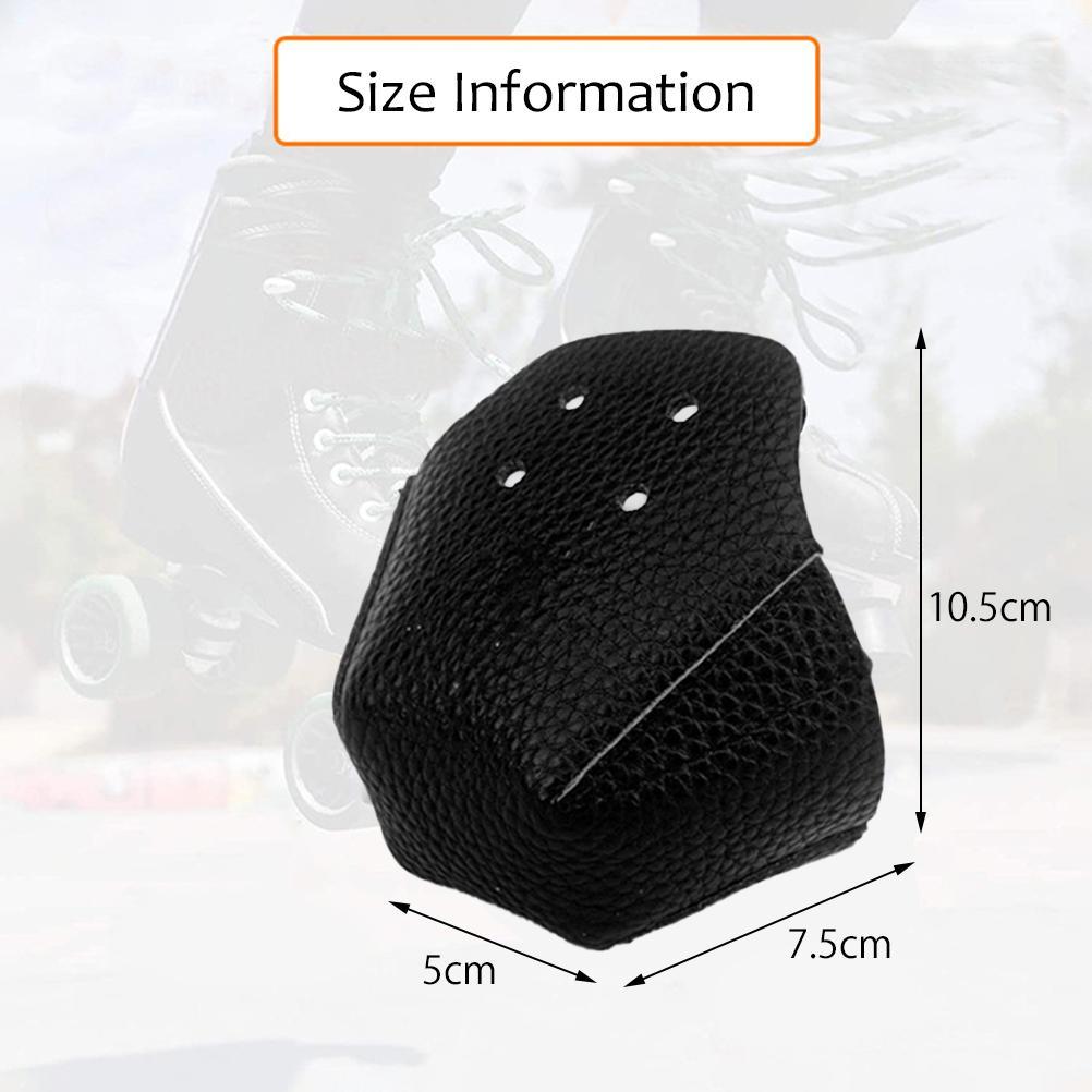 2 Pair Toe Guards Protectors PU Leather Roller Skate Protectors with 4 Holes for Roller Skate
