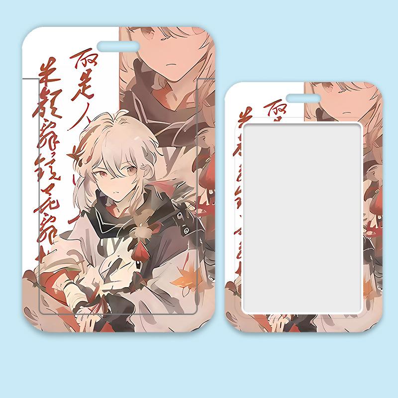 Game Genshin Impact Card Sleeve Business Retractable GanYu Credit Card Holders Bank ID Cover Cases Holders Bus Card Organizer