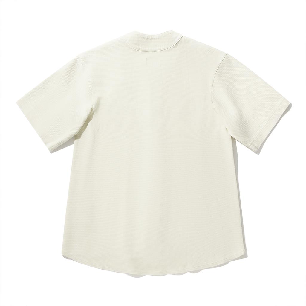 Li Ning Skateboard Series Letter Single Button Comfortable Breathable Short Sleeve T-Shirt Unisex Tops Cream-Yellow AFDUA59-2